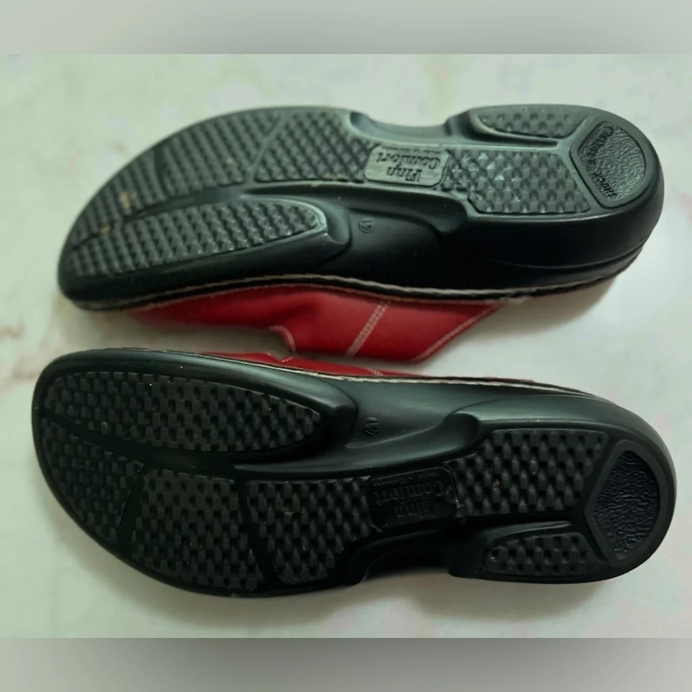 Finn Comfort Women Shoe Soft Sansibar Size 10 EUR 41 Red Sandal Pre Owned - Picture 3 of 6